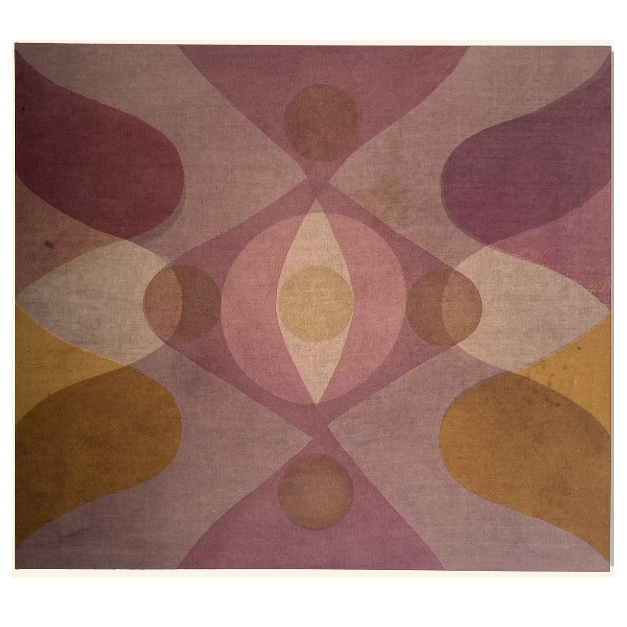 montaña, textil teñido y pintado con tintas naturales